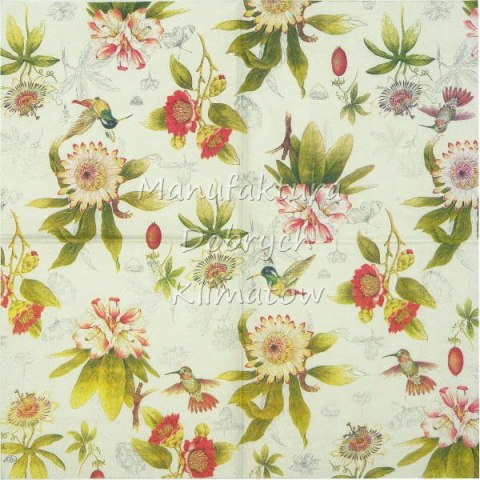 Serwetka nr. 2500 Hummingbird and blossoms [33x33]