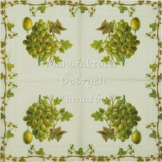Serwetka nr. 2506 Grape harvest white [25x25]