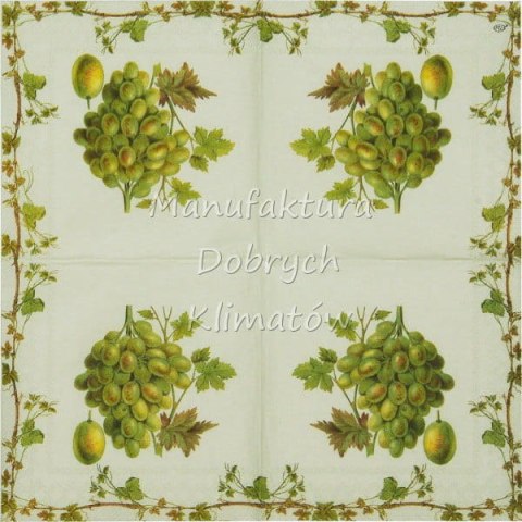 Serwetka nr. 2506 Grape harvest white [25x25]
