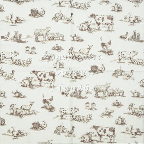 Serwetka nr. 2516 Farm family [33x33]