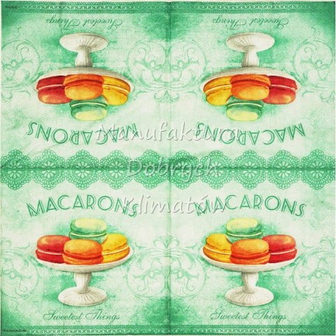 Serwetka nr. 2528 Macarons aqua [33x33]