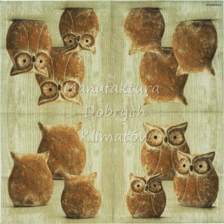 Serwetka nr. 2530 Owl trio [33x33]