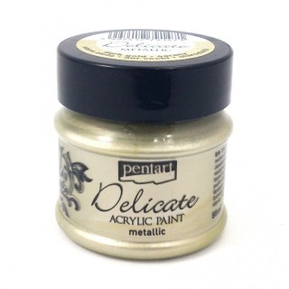 Pentart - Farba akrylowa Delicate - METALICZNE STARE ZŁOTO 50ml