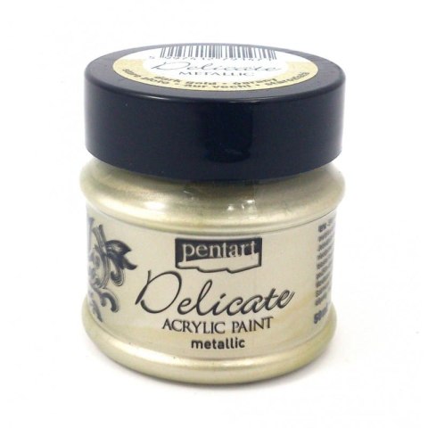 Pentart - Farba akrylowa Delicate - METALICZNE STARE ZŁOTO 50ml