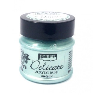 Pentart - Farba akrylowa Delicate - METALICZNE ZIELONE SREBRO 50ml