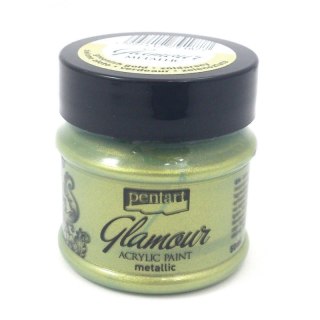 Pentart - Farba akrylowa metaliczna Glamour 50ml Zielone Złoto