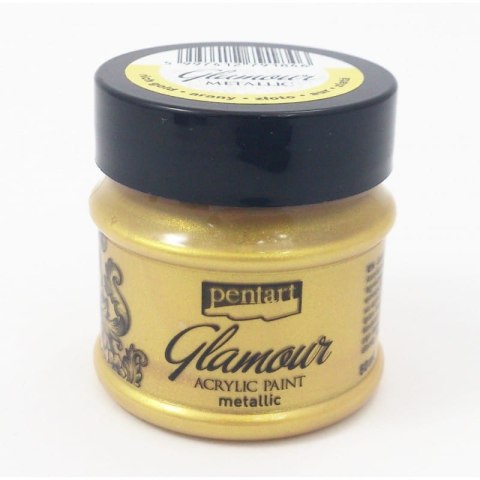 Pentart - Farba akrylowa metaliczna Glamour 50ml Złoto