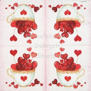 Serwetka nr. 2572 Cup of hearts [33x33]