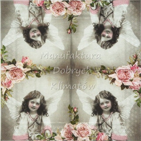 Serwetka nr. 2592 Angel and roses [33x33]