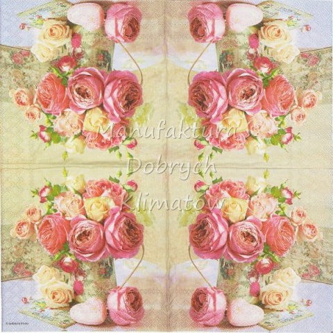 Serwetka nr. 2596 Roses in pot [33x33]