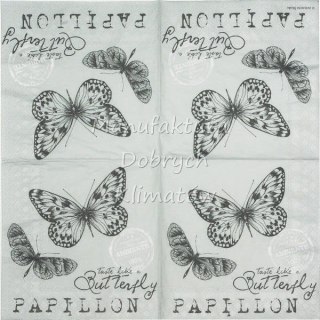 Serwetka nr. 2600 Papillion grey [33x33]