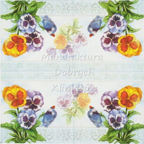 Serwetka nr. 2604 Aquarell pansy [33x33]