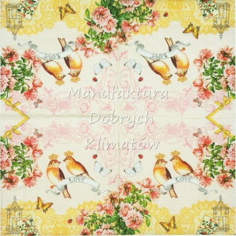 Serwetka nr. 2611 Love birds [33x33]