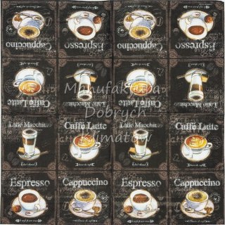 Serwetka nr. 2617 Types of coffee [33x33]