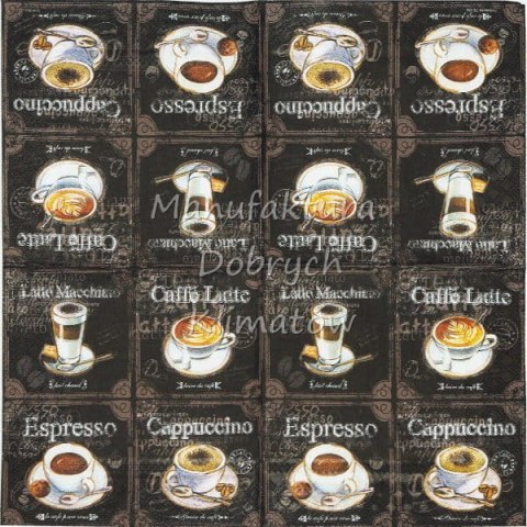 Serwetka nr. 2617 Types of coffee [33x33]