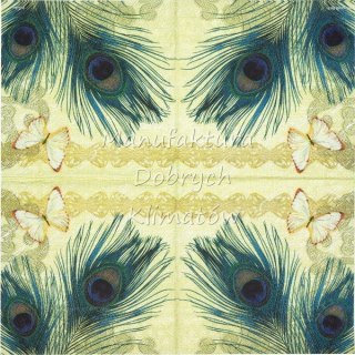 Serwetka nr. 2623 Peacock feathers [33x33]