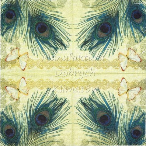 Serwetka nr. 2623 Peacock feathers [33x33]