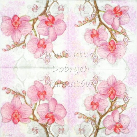 Serwetka nr. 2624 Orchids liliac [33x33]