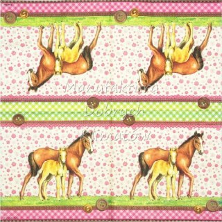 Serwetka nr. 2626 Signed horses [33x33]