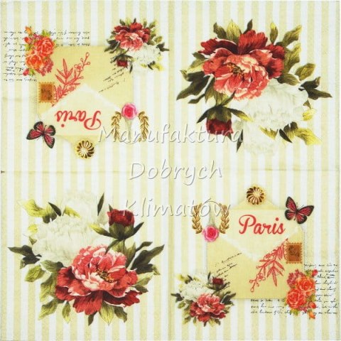 Serwetka nr. 2662 Lettre de Paris [33x33]