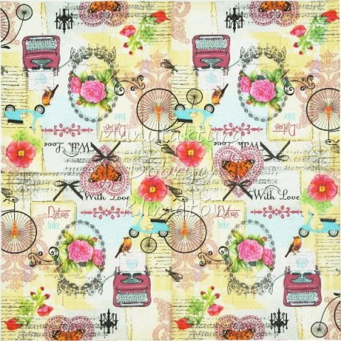 Serwetka nr. 2667 Retro Bike [33x33]