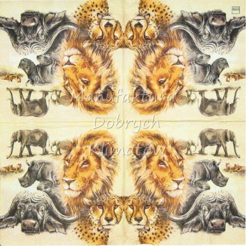 Serwetka nr. 2685 The Big Five [33x33]