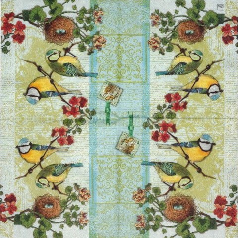 Serwetka nr. 2696 Bird Family [33x33]