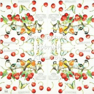 Serwetka nr. 2704 Cherry Birds [33x33]