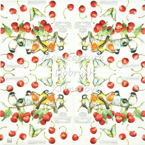 Serwetka nr. 2704 Cherry Birds [33x33]