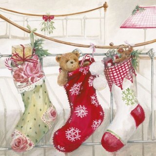 Serwetka nr. 2821 Christmas stockings [33x33]