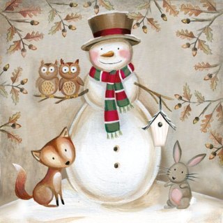 Serwetka nr. 2827 Woodland snowman [33x33]