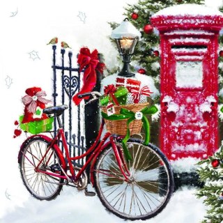 Serwetka nr. 2845 Bike in snow [33x33]
