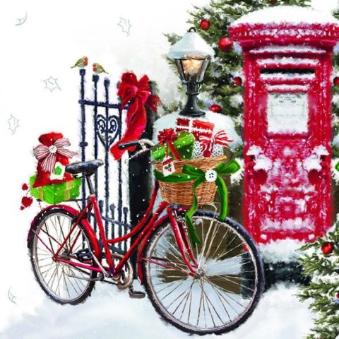 Serwetka nr. 2845 Bike in snow [33x33]