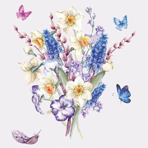 Serwetka nr. 2852 Muscari mix [33x33]