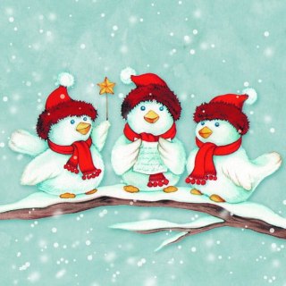 Serwetka nr. 2870 X-mas birds [33x33]