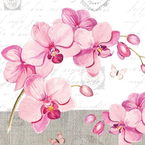 Serwetka nr. 2882 Orchids with love [33x33]