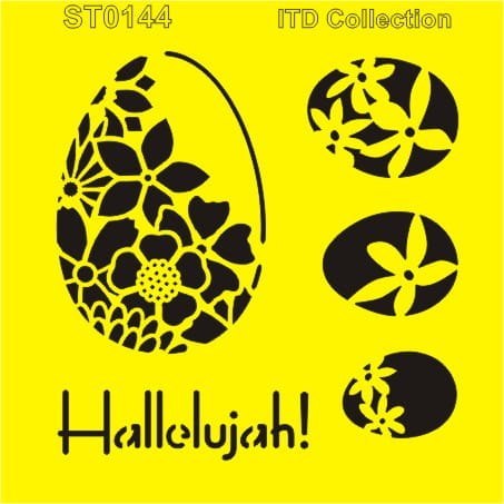 Szablon zmywalny ITD 16x16cm ST0144 Wielkanoc