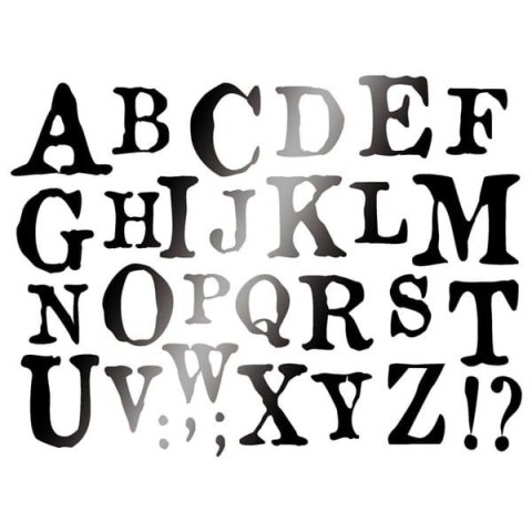 Szablon zmywalny Stamperia 15x20cm KSD253 - Alfabet