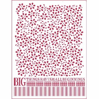 Szablon zmywalny Stamperia 15x20cm małe kwiatki KSD306