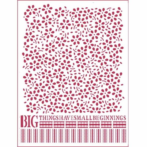 Szablon zmywalny Stamperia 15x20cm małe kwiatki KSD306