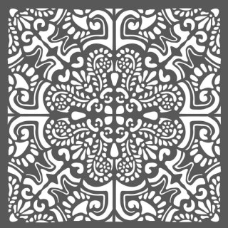 Szablon zmywalny Stamperia 3D 18x18cm AZULEJOS KAFELEK DUŻY KSTDQ26