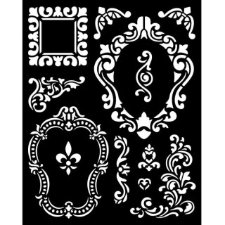 Szablon zmywalny Stamperia 3D 20x25 cm ALICE RAMKI KSTD092