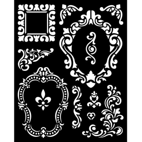Szablon zmywalny Stamperia 3D 20x25 cm ALICE RAMKI KSTD092
