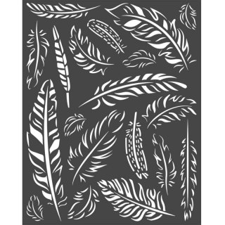 Szablon zmywalny Stamperia 3D 20x25 cm AMAZONIA PIÓRKA KSTD066