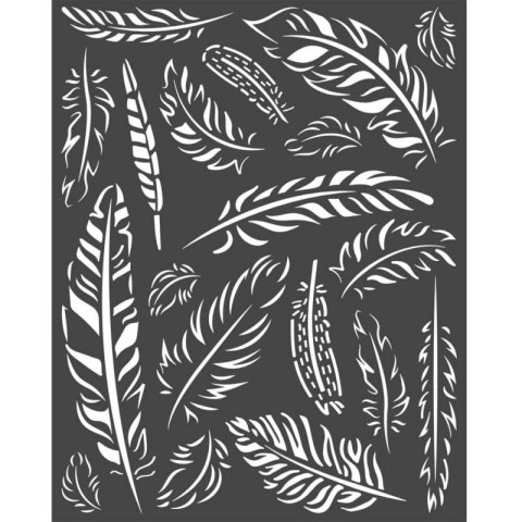 Szablon zmywalny Stamperia 3D 20x25 cm AMAZONIA PIÓRKA KSTD066