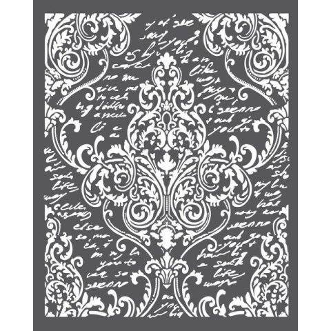 Szablon zmywalny Stamperia 3D 20x25 cm GRAND HOTEL-ARABESKA I PISMO KSTD047 Szablon zmywalny Stamperia 3D 20x25 cm GRAND HOTEL-ARABESKA I PISMO KSTD047