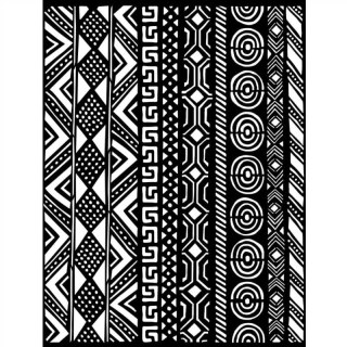 Szablon zmywalny Stamperia 3D 20x25 cm SAVANA BORDIURY KSTD102