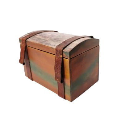 Drewniany kufer pudełko 27x16,5x19cm na skarby, zabawki, prezent