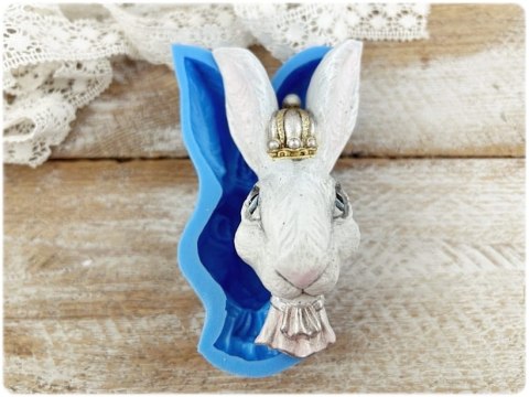 Forma silikonowa Mila Project Głowa zająca w koronie [FMP062]