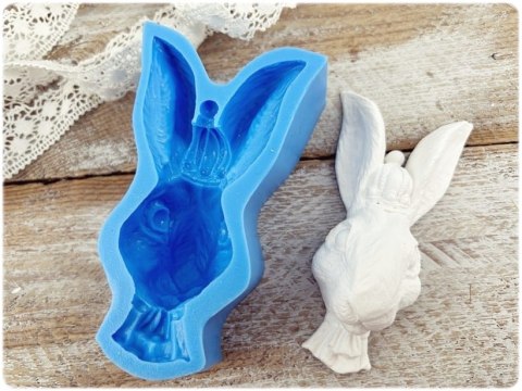 Forma silikonowa Mila Project Głowa zająca w koronie [FMP062]